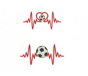 Stickdatei - Herzlinie Fußball